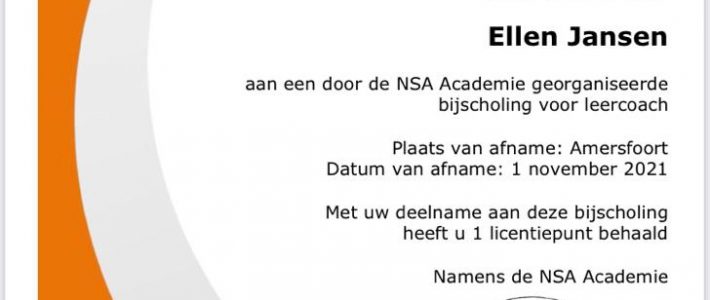 Leercoach Nederlandse Sport Alliantie